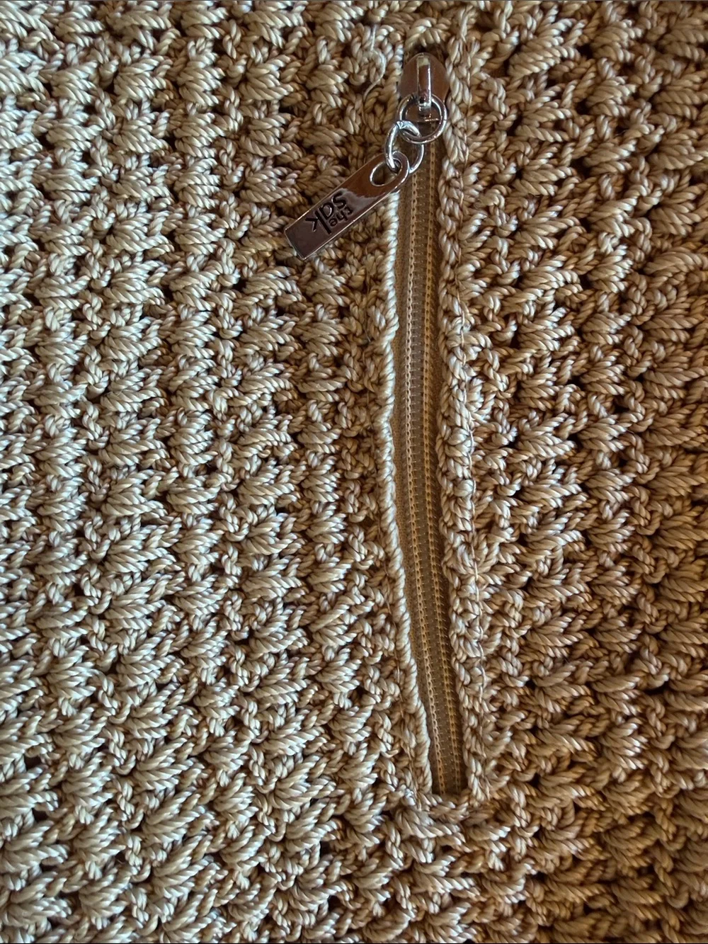Woven Crossbody Shoulder Bag in Beige